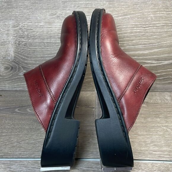 Josef Seibel Burgundy Wine Leather Women’s Sz 10/EU 41 Slip-On Heeled Mules - Picture 10 of 12